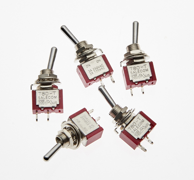 A28010 Pack of 5 SPST Miniature switches