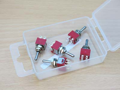 A28092 Pack of 5 DPDT Sub Miniature switches. 2 positions