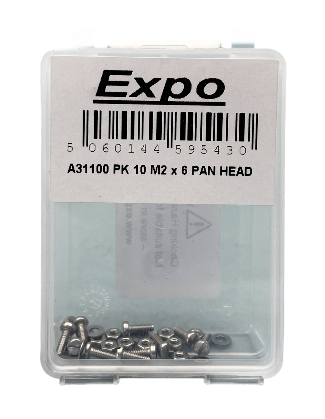 A31100 Pan Head M2 x 6mm Nuts, Bolts & Washers