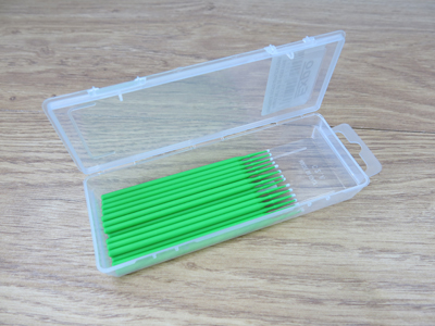 A45810 - 20 Piece Dispenser Box Super Fine Green Bendable Micro Applicators