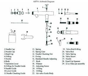 AB701 Expo Bottom Feed Airbrush