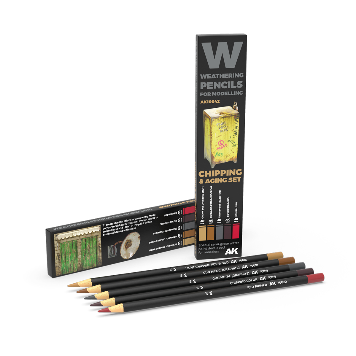 AK10042 AK Interactive WATERCOLOR PENCIL SET CHIPPING