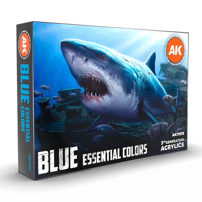 AK11618 AK Interactive BLUE ESSENTIAL COLORS 3GEN SET
