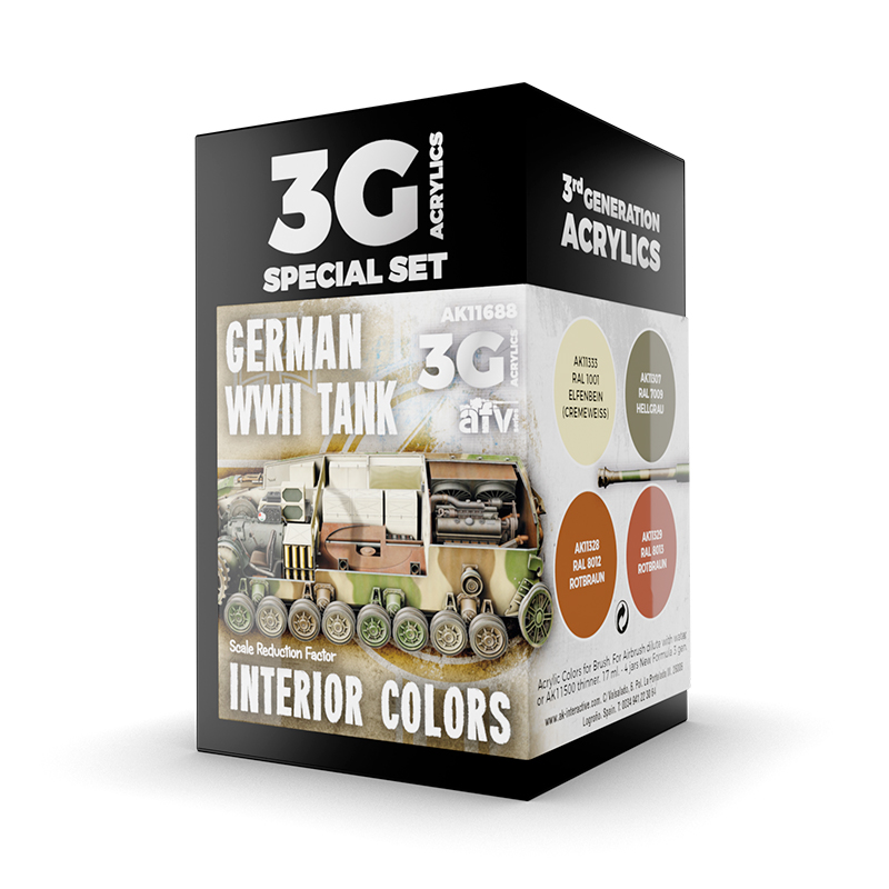 AK11688 AK Interactive WWII GERMAN TANK INTERIOR COLOURS