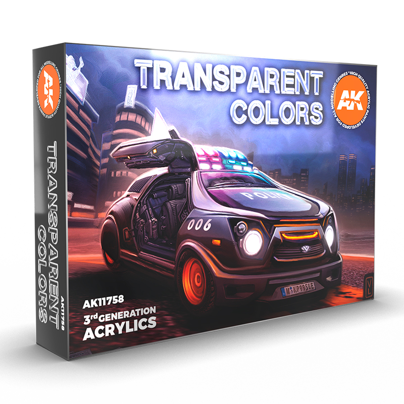 AK11758 AK Interactive TRANSPARENT COLORS SET 3G