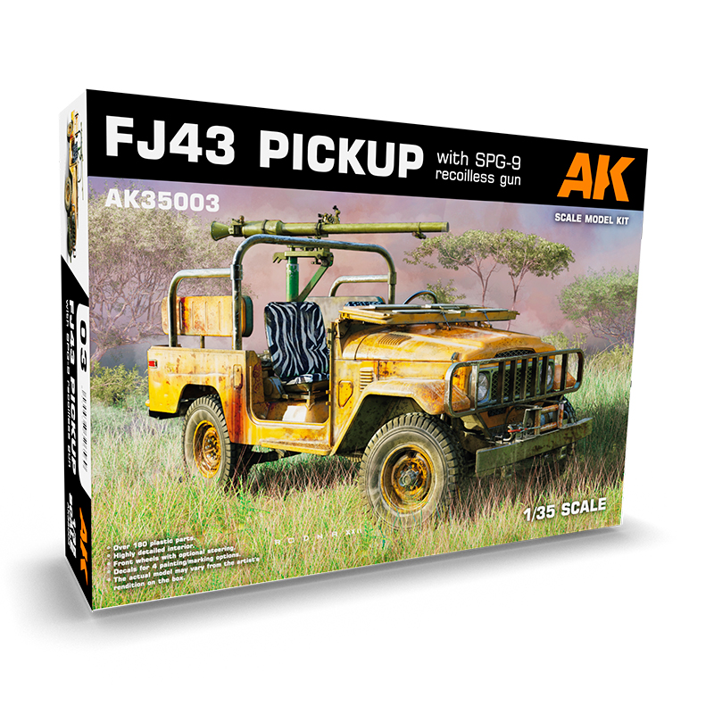 AK35003 AK Interactive FJ43 Pickup with SPG-9.  RECOILLESS GUN