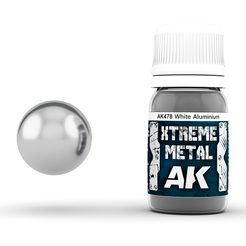 AK478 AK Interactive XTREME WHITE ALUMINIUM