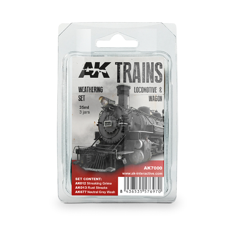 AK7000 AK Interactive TRAINS WEATHERING SET VOL 1