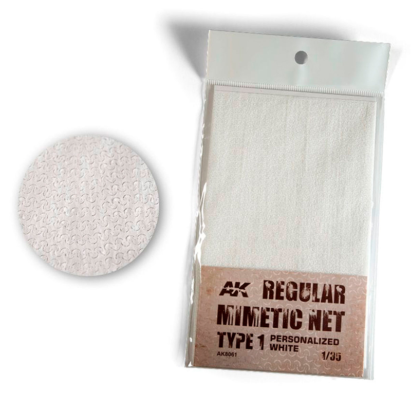 AK8061 AK Interactive REGULAR CAMOUFLAGE NET Type 1 PERSONALIZED WHITE