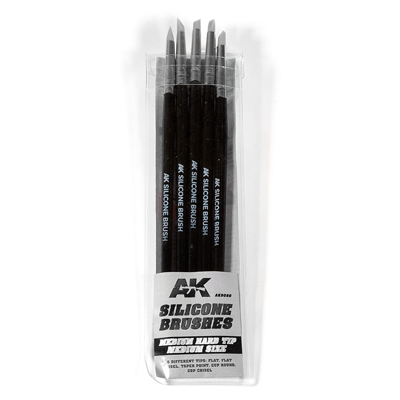 AK9086 AK Interactive SILICONE BRUSHES MEDIUM TIP MEDIUM