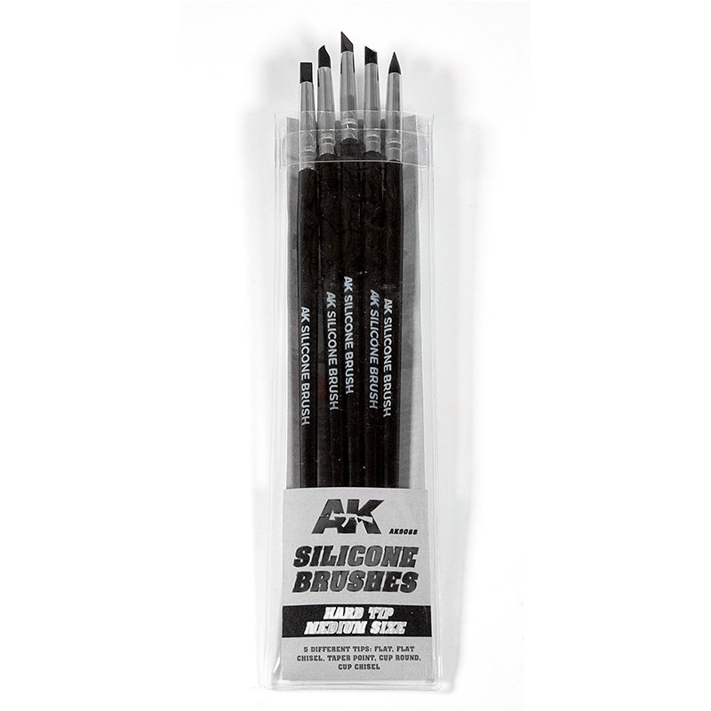 AK9088 AK Interactive SILICONE BRUSHES HARD TIP MEDIUM