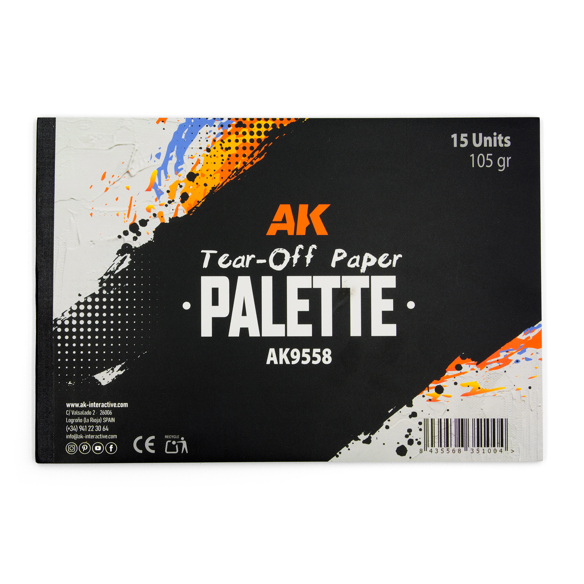 AK9558 AK Interactive TEAR OFF PAPER PALETTE