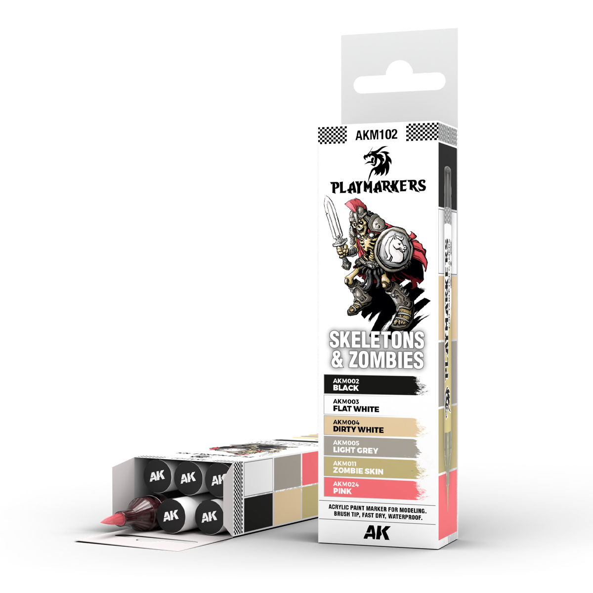 AKM102 AK Interactive PLAYMARKERS SET SKELETONS & ZOMBIES
