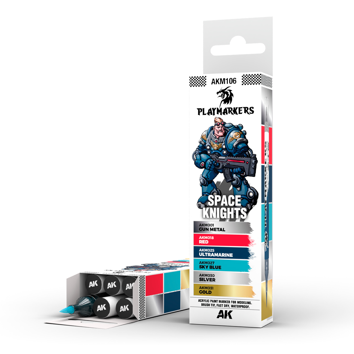 AKM106 AK Interactive PLAYMARKERS SET SPACE KNIGHT