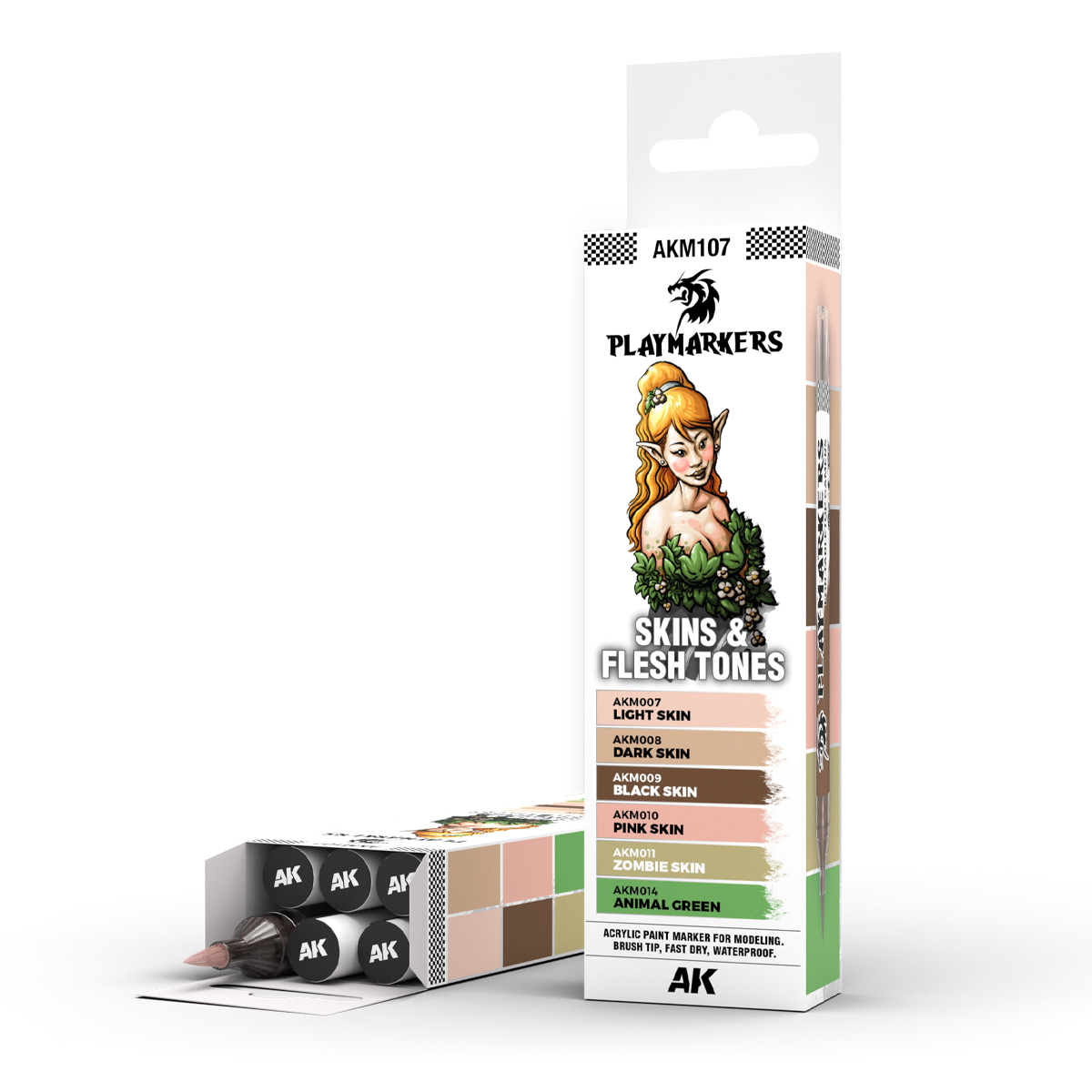 AKM107 AK Interactive PLAYMARKERS SET SKIN & FLESH TONES