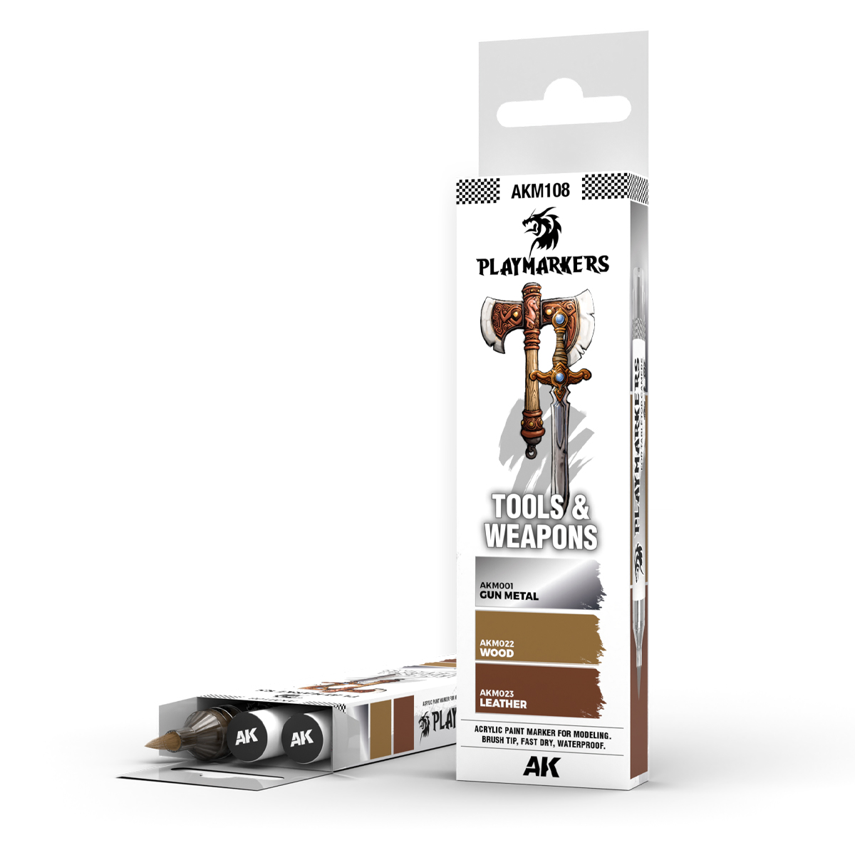 AKM108 AK Interactive PLAYMARKERS SET TOOLS & WEAPONS