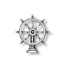 AM435030 SHIPS WHEEL BRONZE 30MM