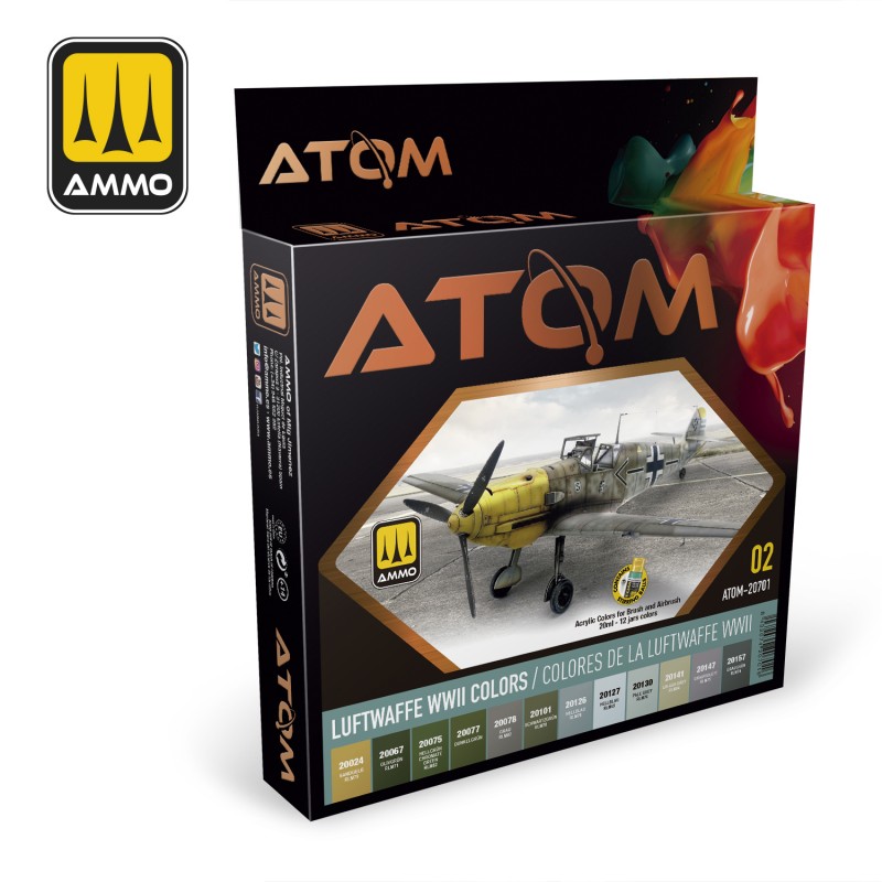 ATOM20701 Luftwaffe WWII Colors Paint Set