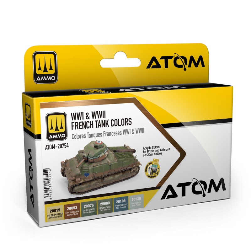 ATOM20754 ATOM WWI & WW2 French Tank Colours Set 