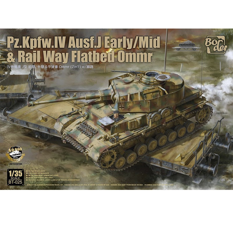 BT025 1/35 PZ Kpfw AND RAILWAY FLATBED