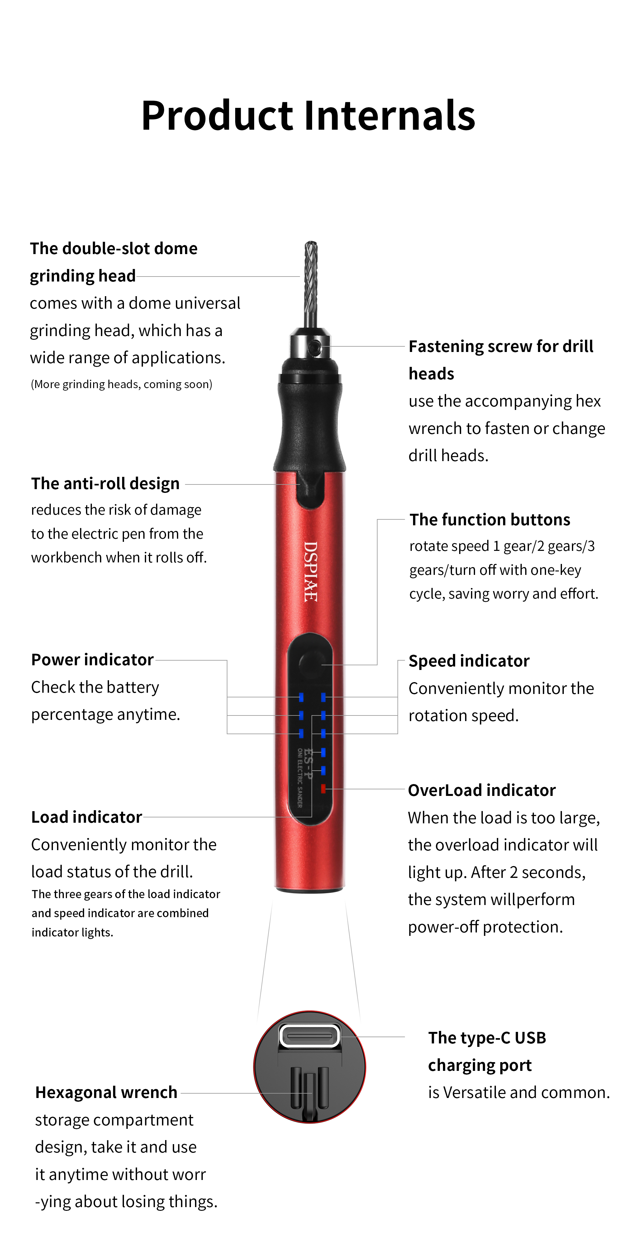 DS036 ES-P Portable electric sharpening pen