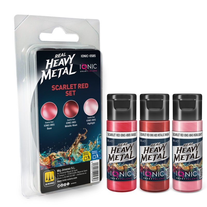 IONIC0585 Real Heavy Metal  Scarlet Red Set