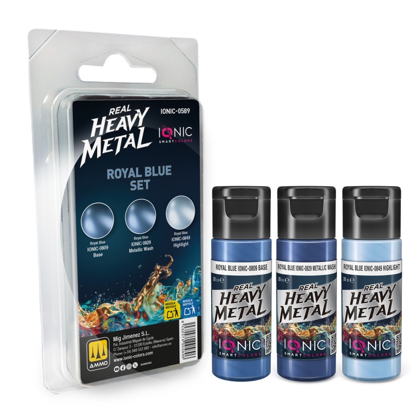 IONIC0589 Real Heavy Metal Royal Blue Set