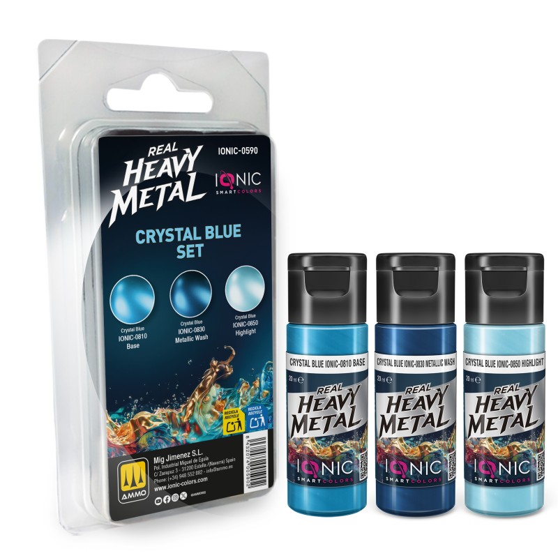 IONIC0590 Real Heavy Metal Crystal Blue Set