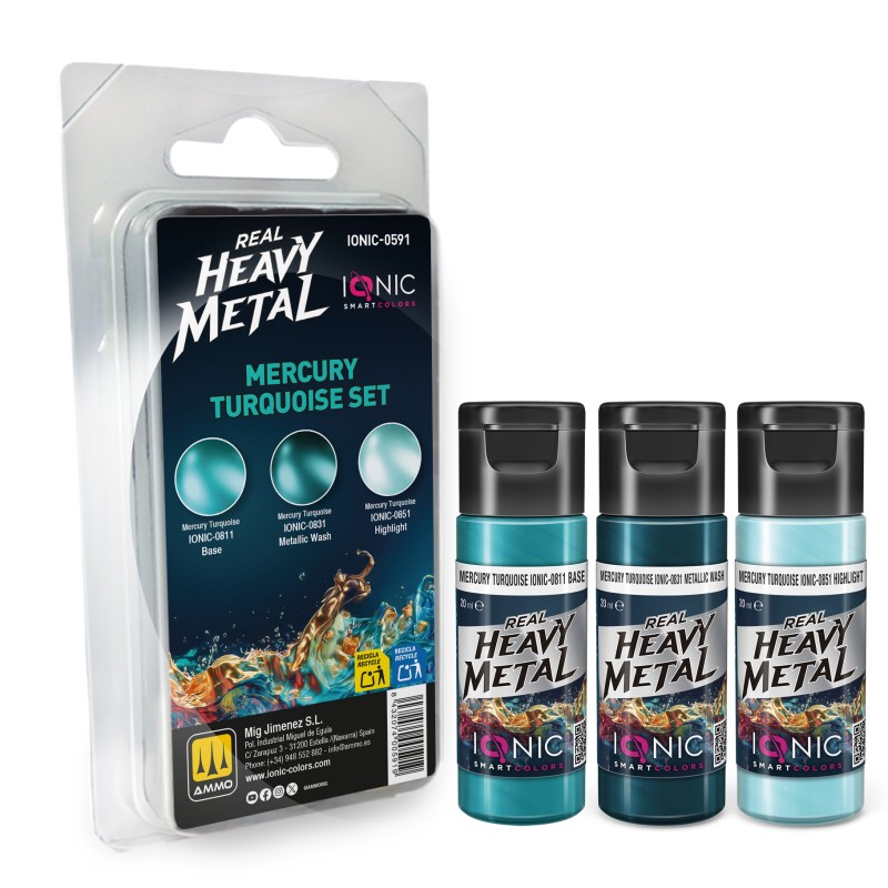 IONIC0591 Real Heavy Metal Mercury Turquoise Set