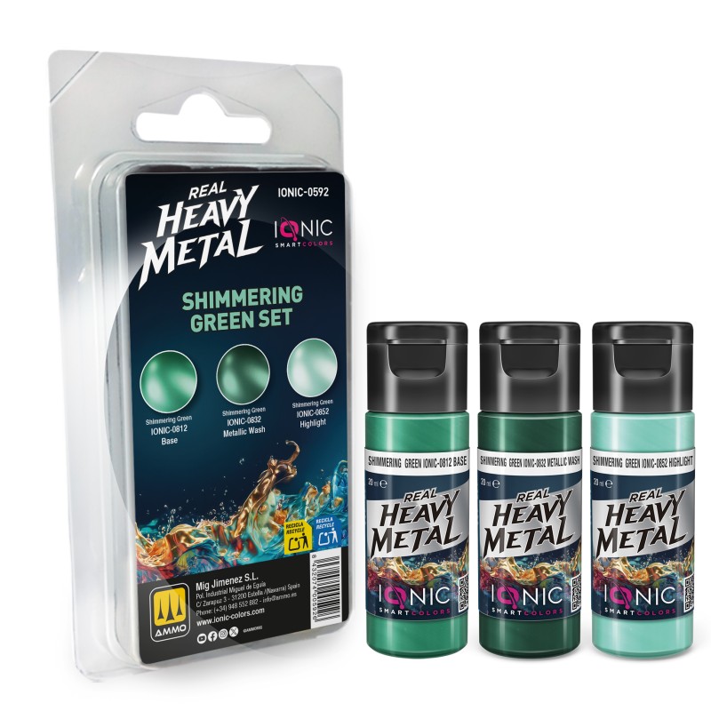 IONIC0592 Real Heavy Metal Shimmering Green Set