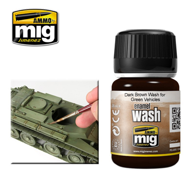 MIG1005 Ammo DARK BROWN WASH FOR GREEN VEHICLES