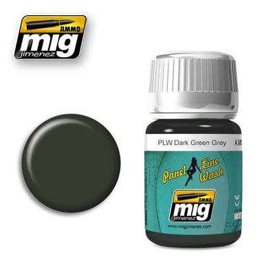 MIG1608 Ammo DARK GREEN GREY PANEL LINE WASH