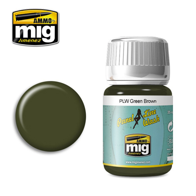 MIG1612 Ammo GREEN BROWN PANEL LINE WASH