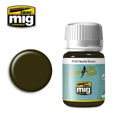 MIG1614 Ammo NEUTRAL BROWN PANEL LINE WASH