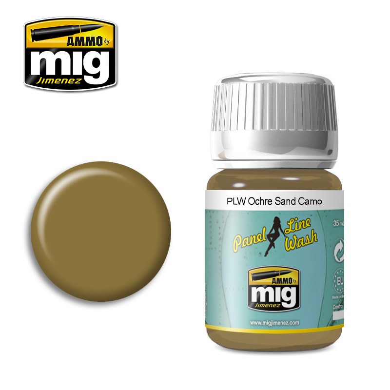 MIG1622 Ammo OCHRE FOR SAND CAMOFLAGE PANEL LINE WASH