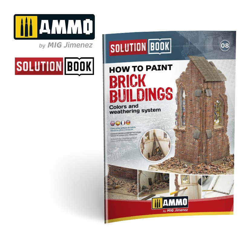 MIG6510 Ammo How to Paint Brick Buildings. Colors & Weathering System Sol