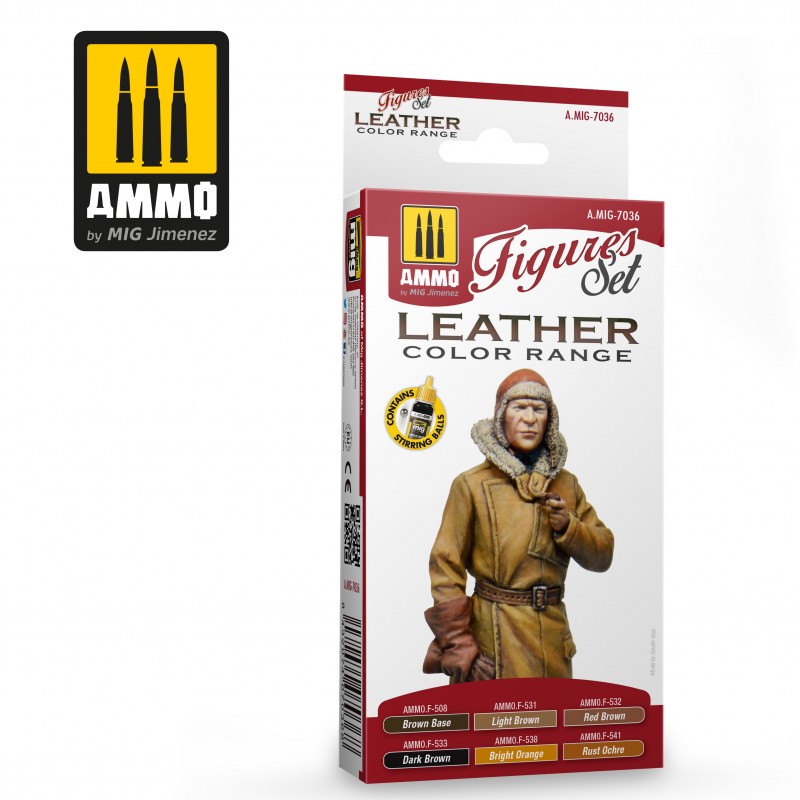 MIG7036 Ammo LEATHER COLOUR RANGE