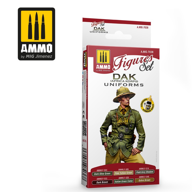 MIG7038 Ammo AFRIKA KORPS DAK UNIFORMS FIGURES SET