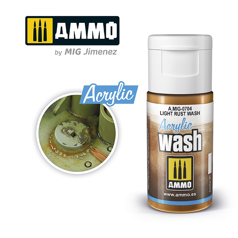 MIG704 Ammo ACRYLIC WASH LIGHT RUST