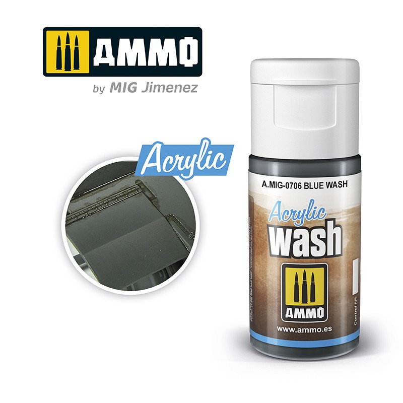 MIG706 Ammo ACRYLIC WASH BLUE