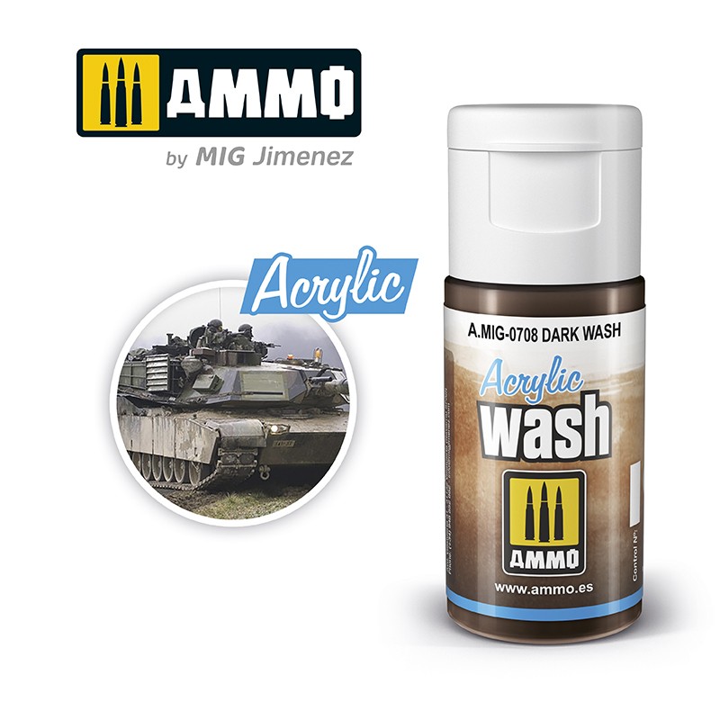 MIG708 Ammo ACRYLIC WASH DARK WASH