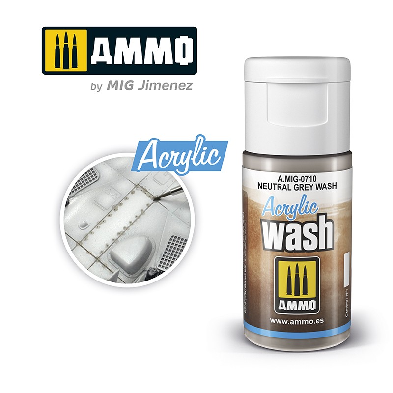 MIG710 Ammo ACRYLIC WASH NEUTRAL GREY