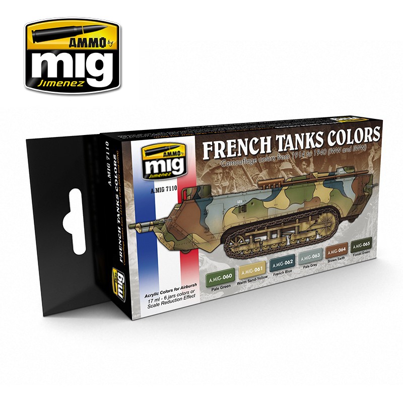 MIG7110 WWI & WWII FRENCH CAMOUFLAGE COLOURS