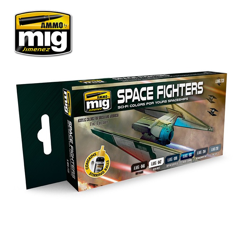 MIG7131 Ammo SPACE FIGHTERS SCI FI ACRYLIC PAINT SET