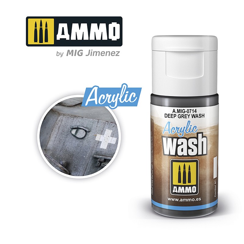 MIG714 Ammo ACRYLIC WASH DEEP GREY