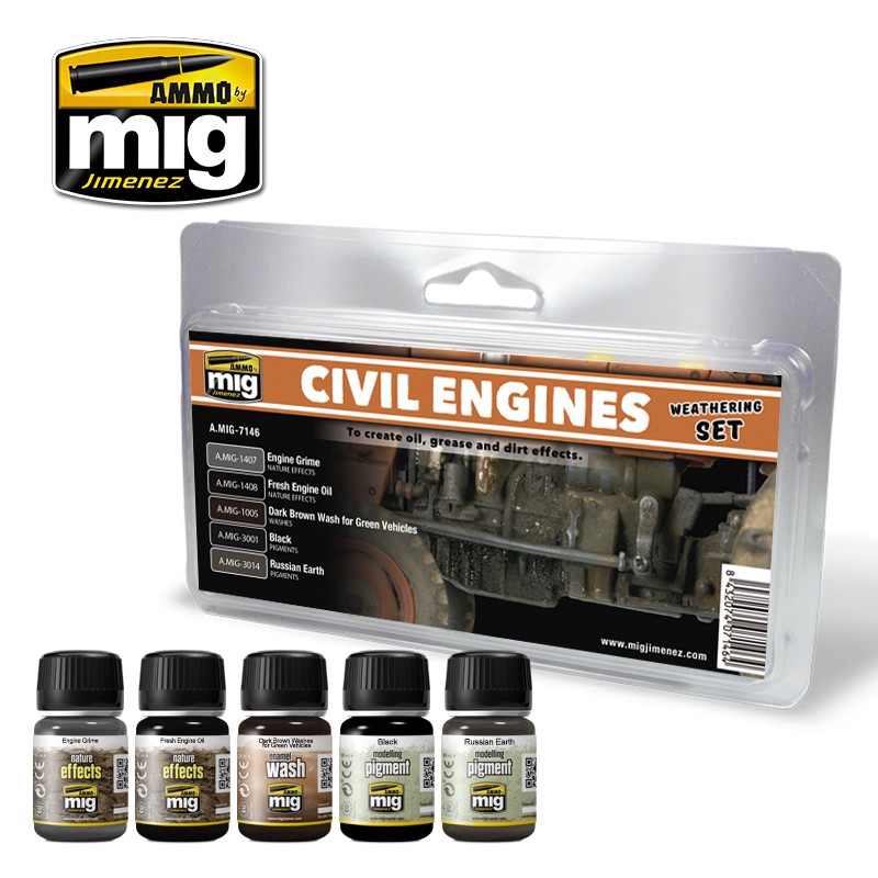 MIG7146 CIVIL ENGINES WEATHERING SET