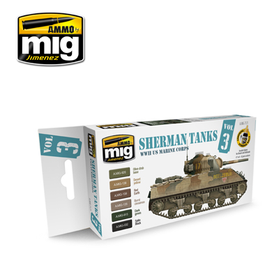 MIG7171 SHERMAN TANKS VOL 3 ACRYLIC PAINT SET