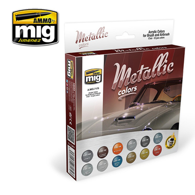 MIG7175 Ammo METALIC COLOURS SET