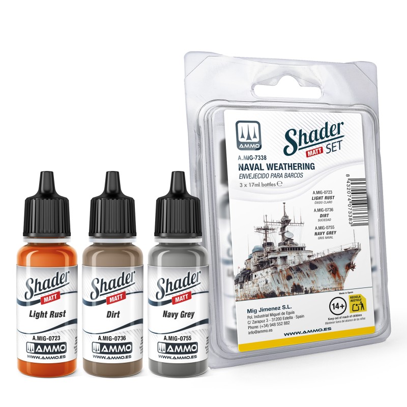 MIG7338 Matt SHADER Set NAVAL WEATHERING
