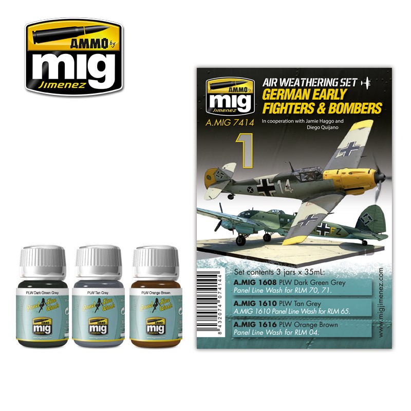 MIG7414 Ammo GERMAN EARLY FIGHTERS & BOMBERS WEATHERING SET